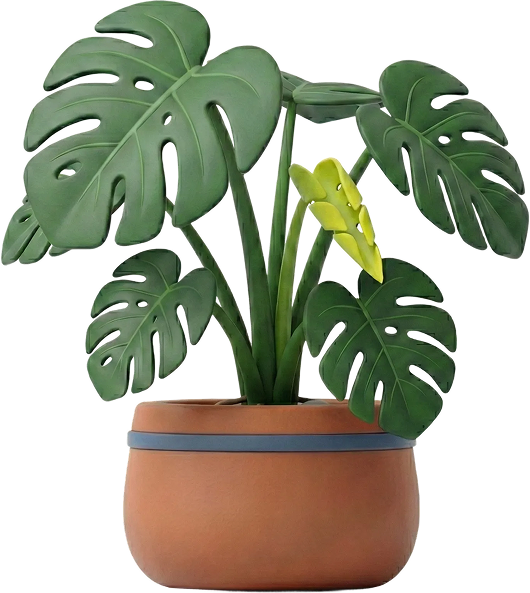 Pokojová rostlina - dekorace pro virtuální staging